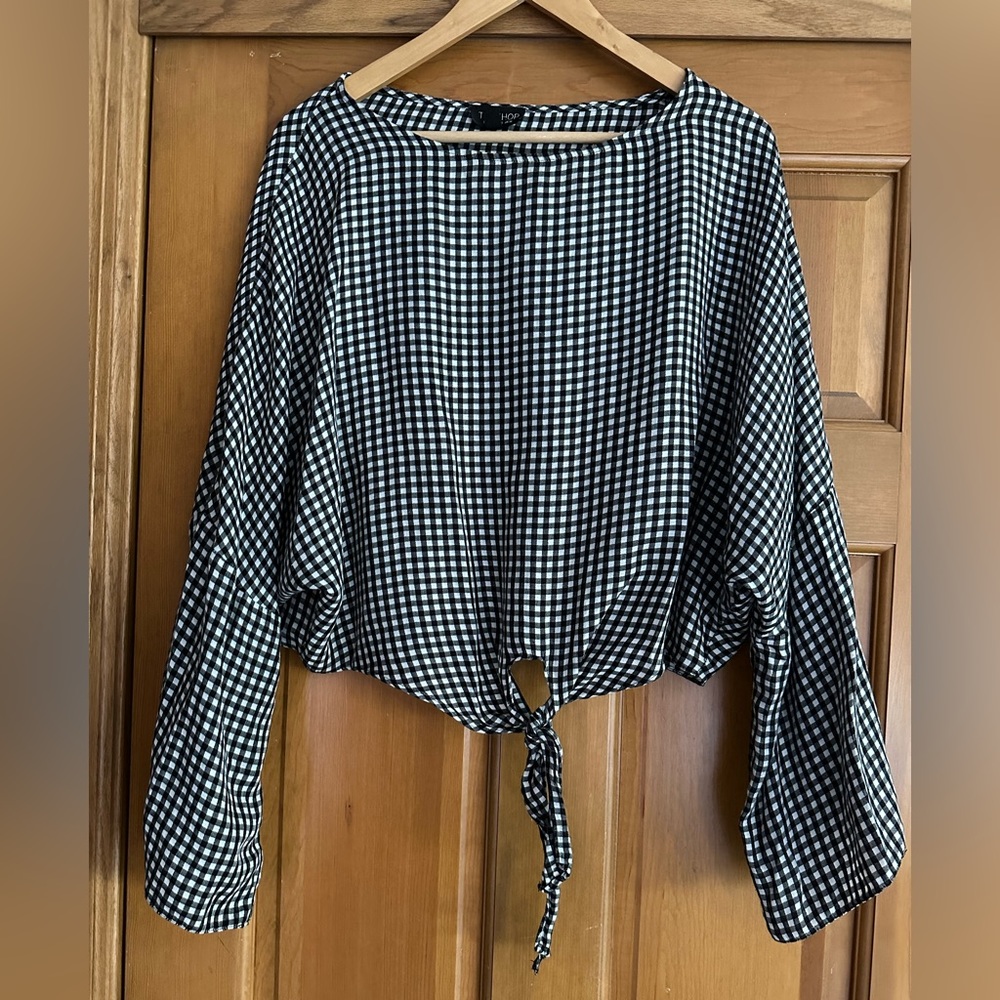 Topshop gingham top